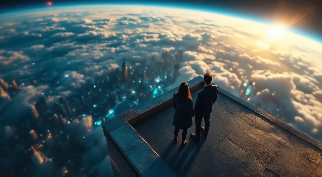 Earth zoom out: AI concept image